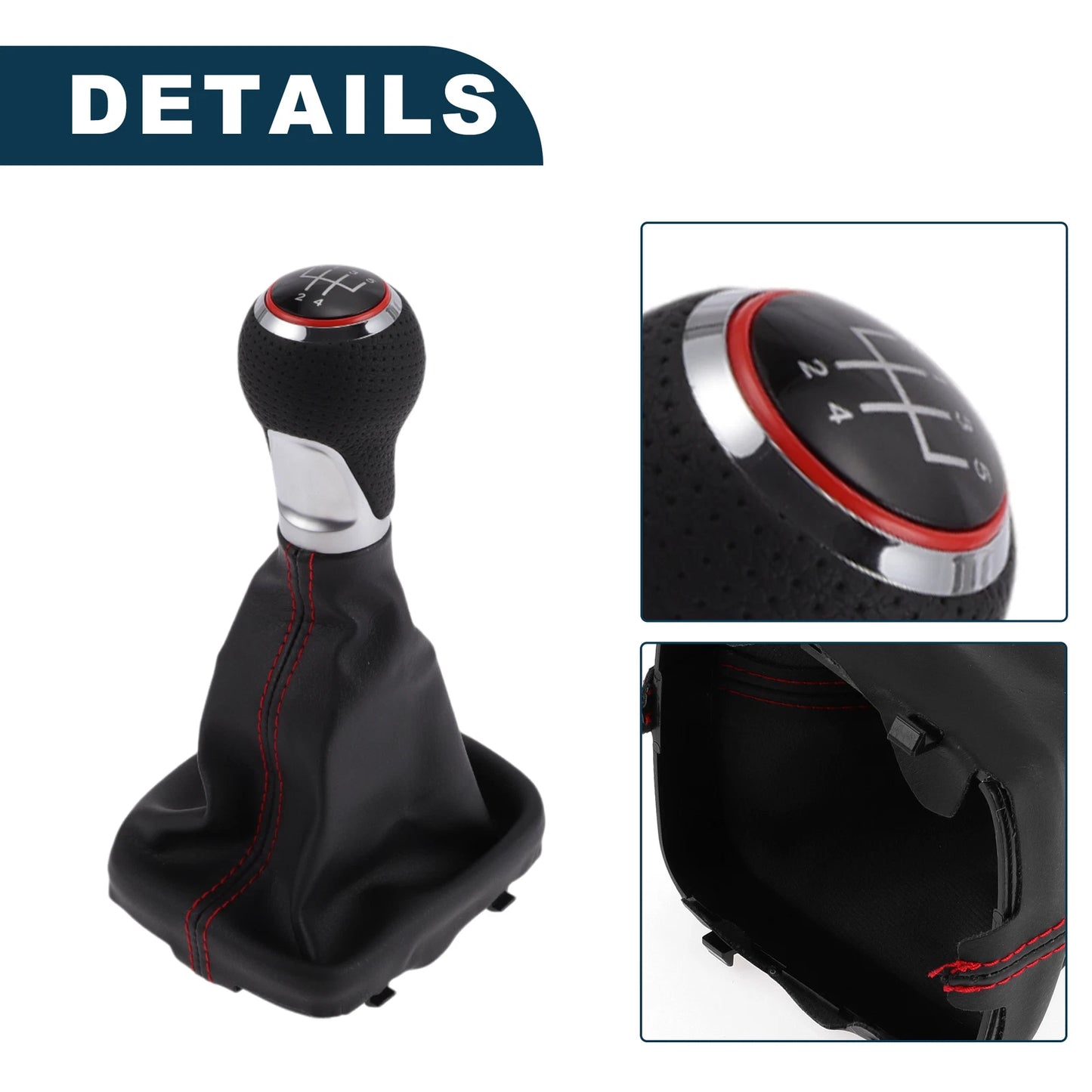 5 Speed Gear Shift Knob with Boot Dust Cover for Audi A3 S3 (2003–2013)
