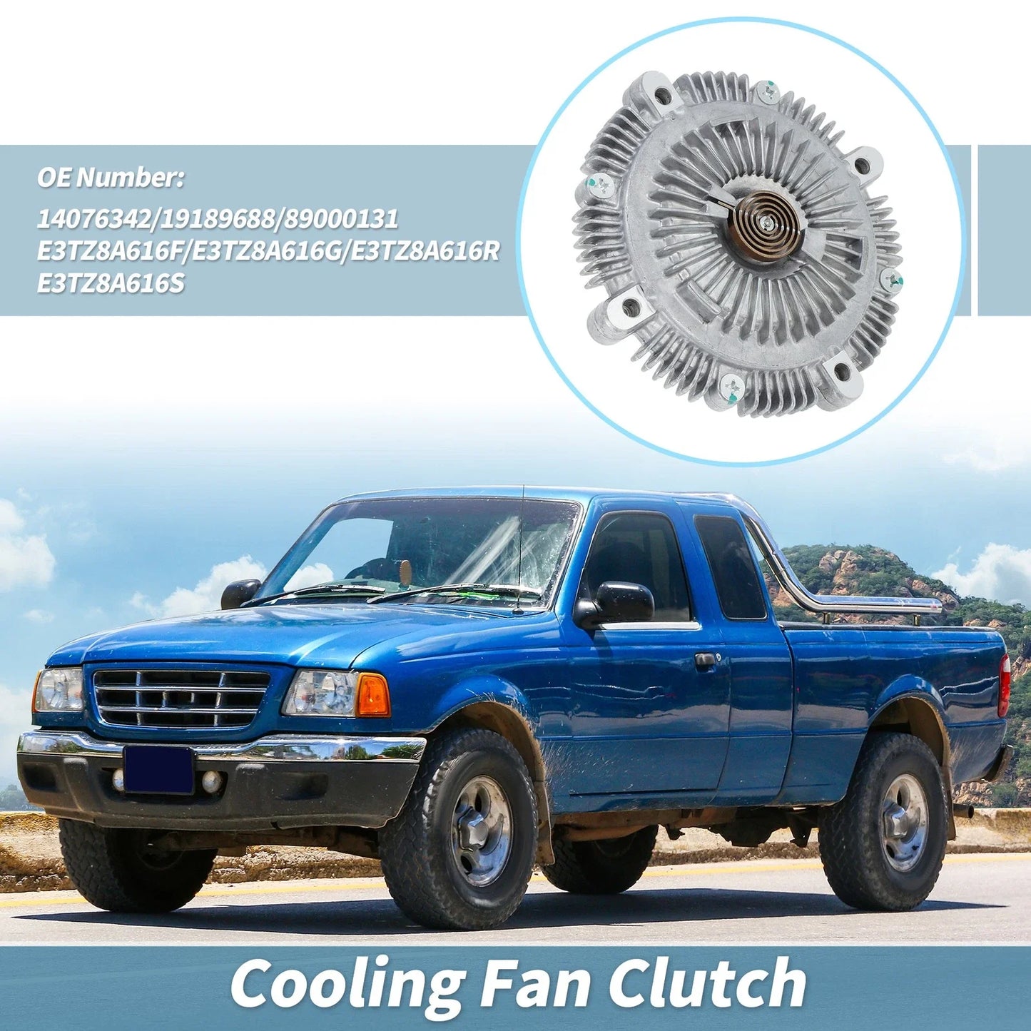 Cooling Fan Clutch for Ford F-100, Ranger & Chevy Astro (1990-1996)