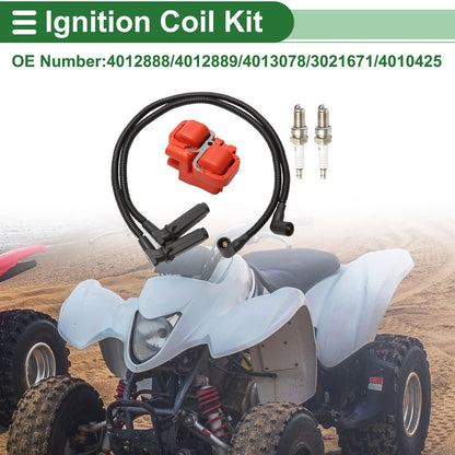 Set of 2 Ignition Coils for Polaris Ranger 800 (2011–2017) No. 4012888/4012889