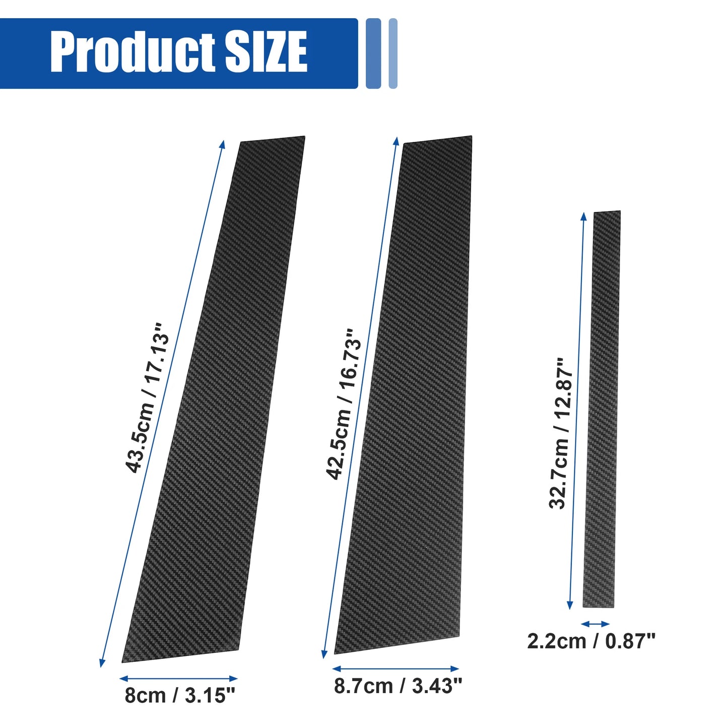 Gloss Carbon Pattern Door Window Pillar Post Cover Trim for BMW 3 Series (2006–2013)