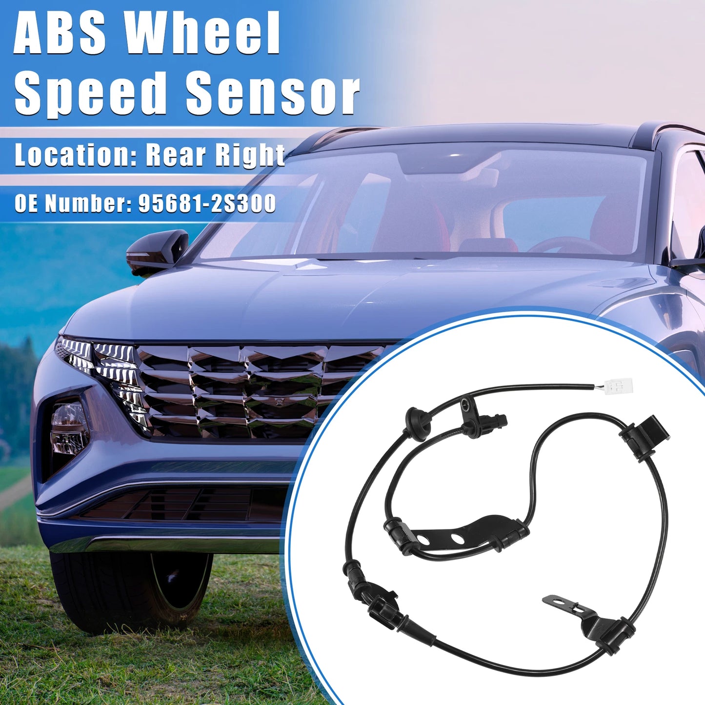 ABS Wheel Speed Sensor for Hyundai Tucson (2016–2021) Rear Right No. 95681-2S300