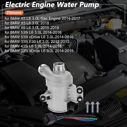 Electric Engine Water Pump L6 3.0L for BMW X5 (2014-2017)