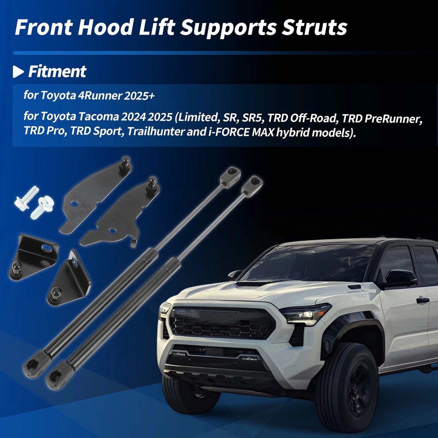 Set of 2 Hood Lift Support Struts for Toyota Tacoma (2024–2025), 4Runner (2025)