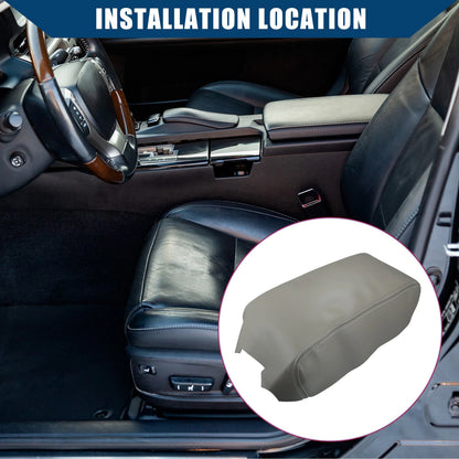 Center Console Armrest Covers for Nissan Maxima (2009–2014) Faux Leather Gray