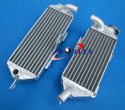 Aluminum Radiator & Red Silicone Hose for Kawasaki KX250 (1988-1989)