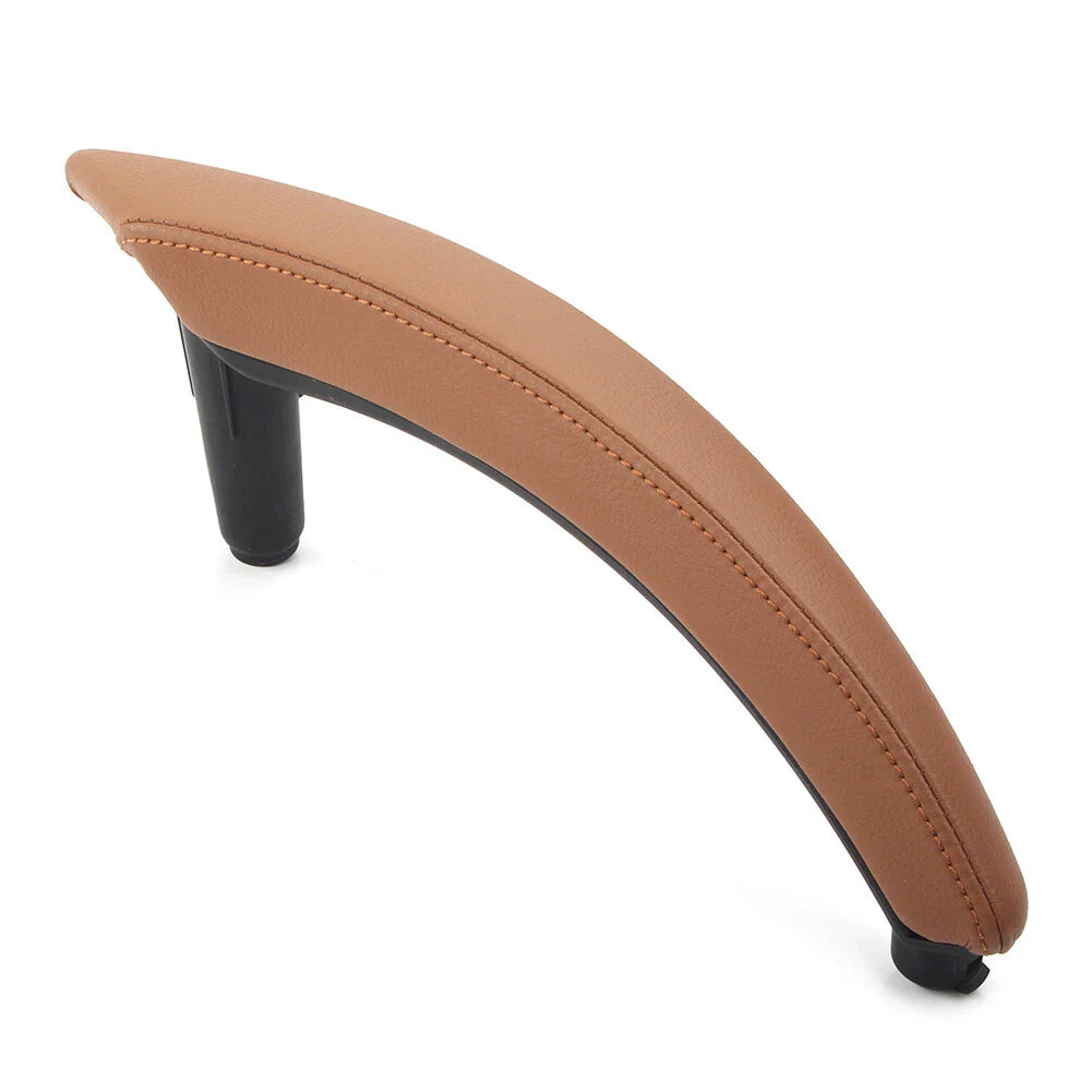 Yellow Brown Door Trim Pull Handle Right Side Real Leather for BMW X5 X6 (2007-2013)