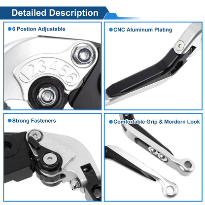 Short Long Brake Clutch Levers for Honda NC700/NC750 S/X (2016–2020) Silver Black