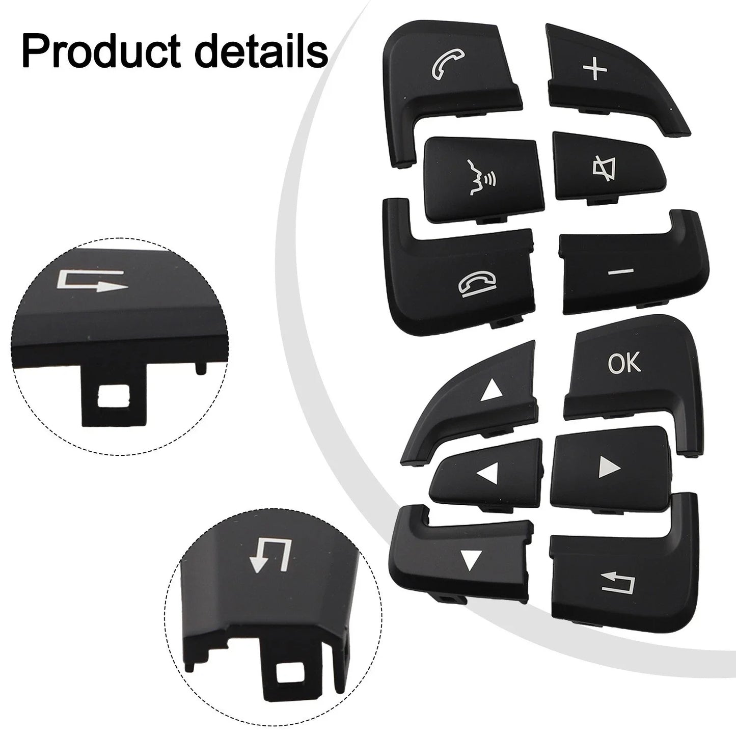 Steering Wheel Button Cover Set for Mercedes-Benz Cars
