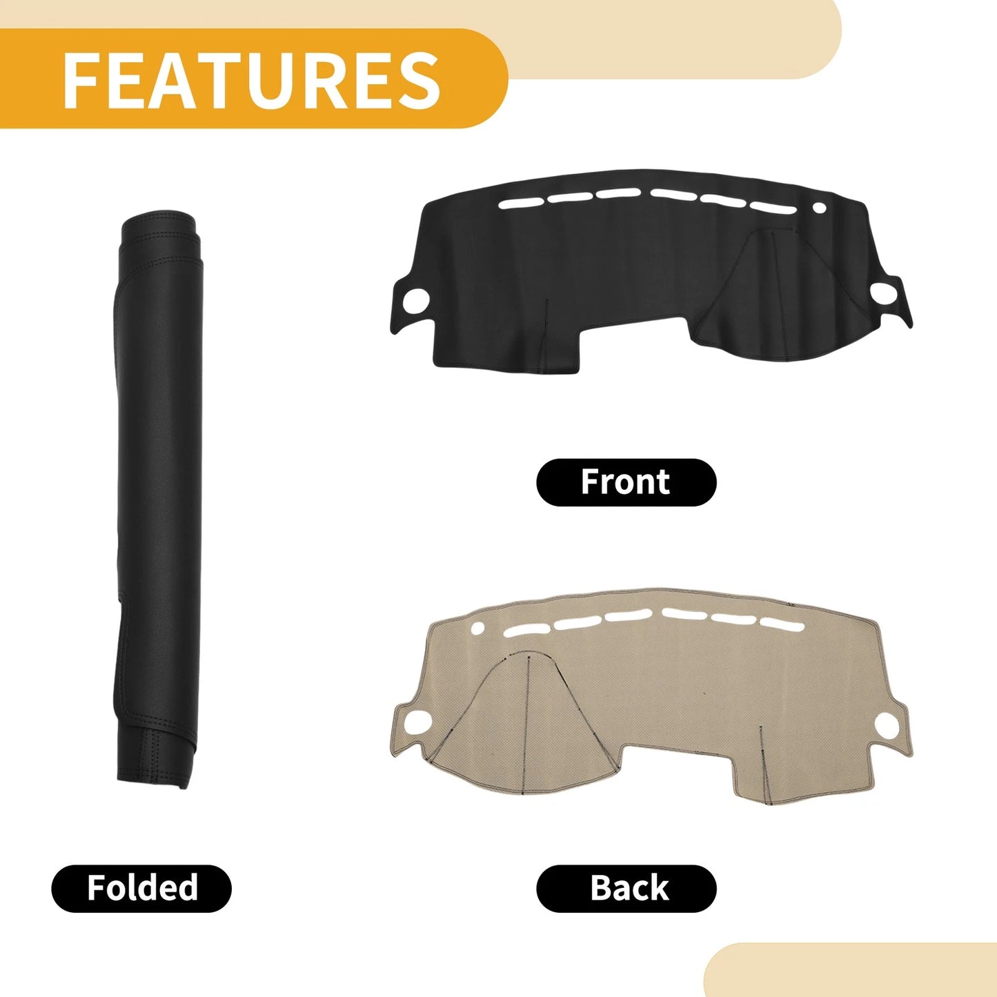 Dashboard Cover for Kia Picanto Morning SA (2004–2011) Black Anti-Slip