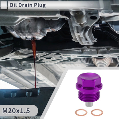 Set of 1 M20x1.5 Engine Oil Drain Plug with Gasket for Car Motorcycle Boat