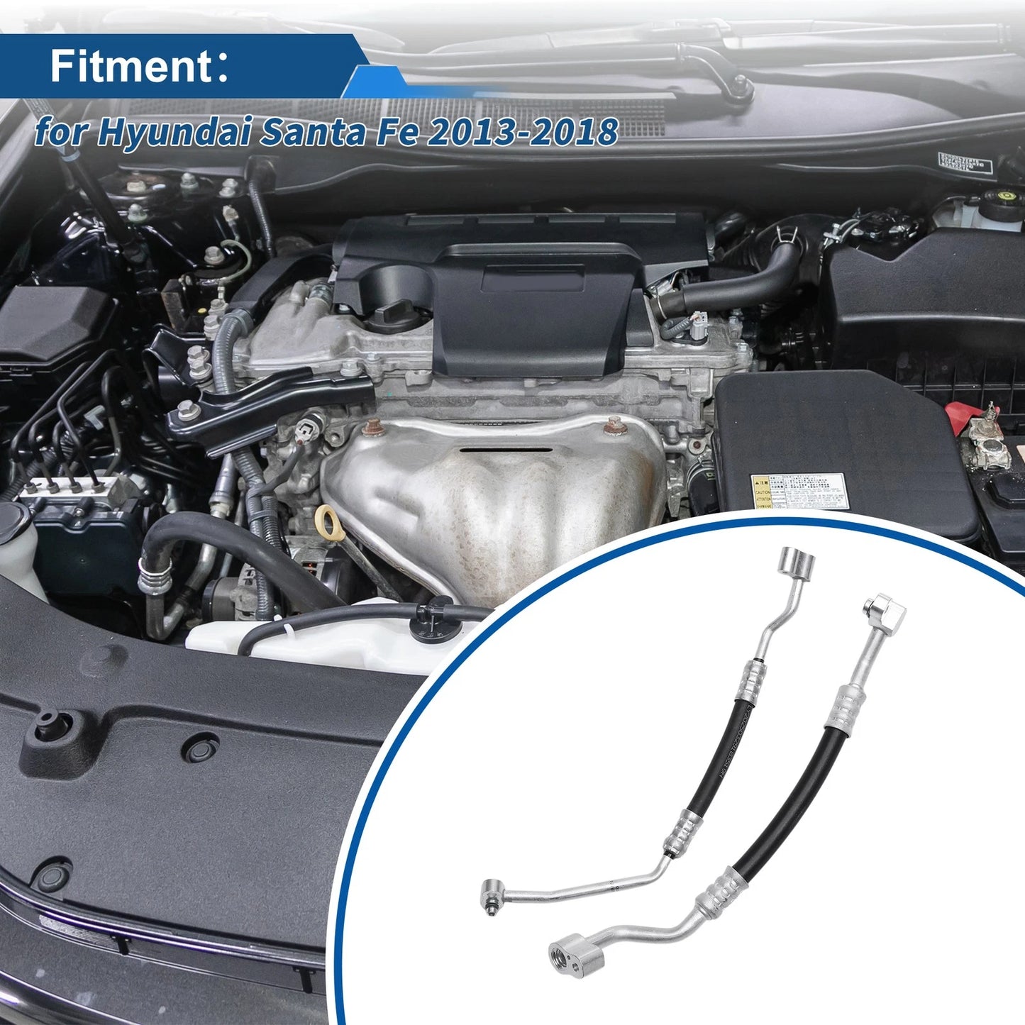 A/C Refrigerant Liquid Hose for Hyundai Santa Fe (2013–2018) No. 977612W000