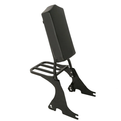 Black Sissy Bar Backrest Luggage Rack for Harley Sportster XL 883 1200 (04-22)