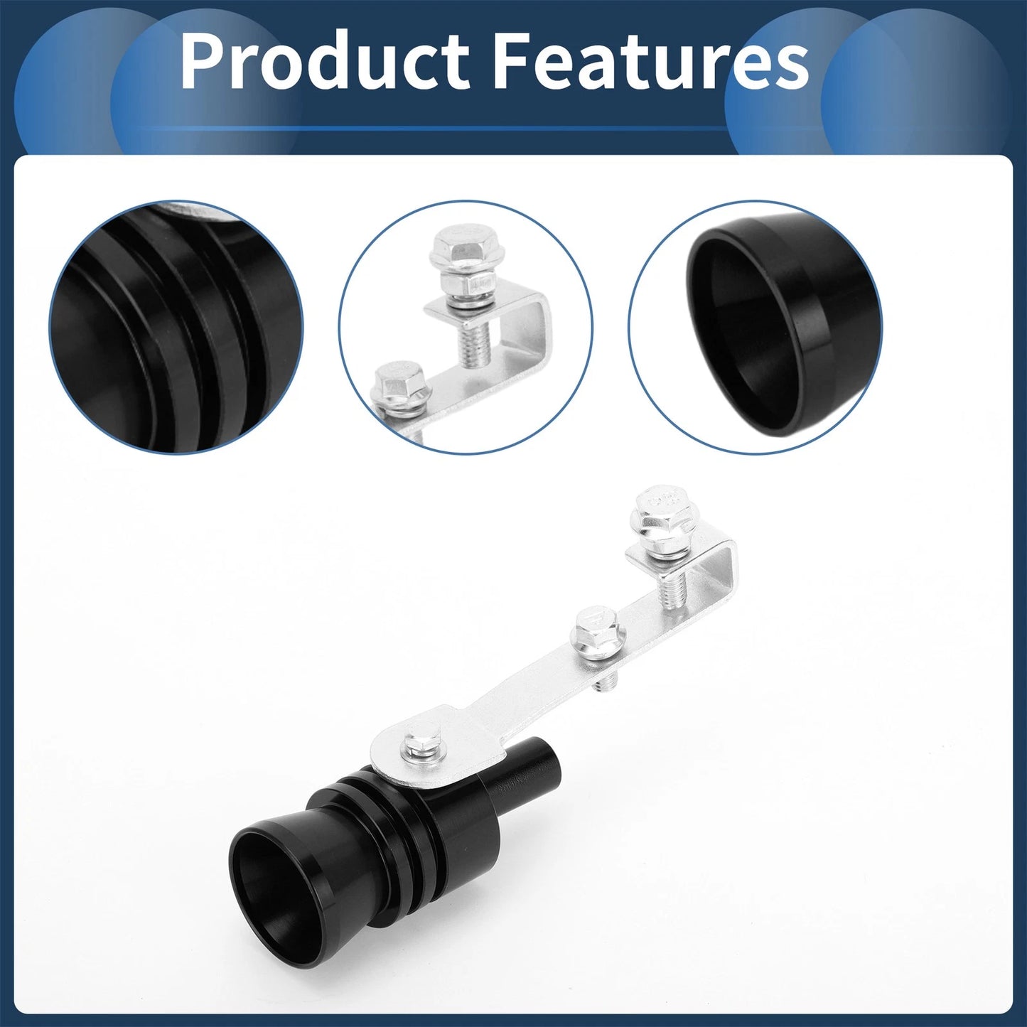 Turbo Sound Exhaust Muffler Pipe Whistle for Universal Fit (1 Set)