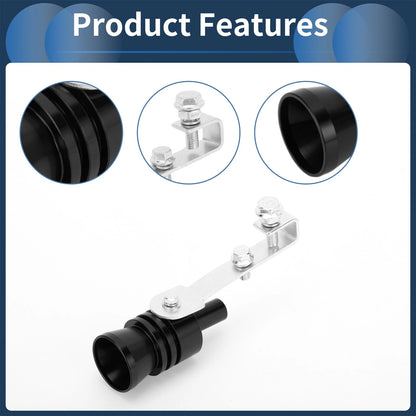 Turbo Sound Exhaust Muffler Pipe Whistle for Universal Fit (1 Set)