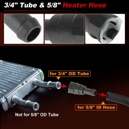 HVAC Heater Hose Connector for Ford Expedition F150 F250 Lincoln (No. 800-404)