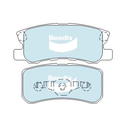 Set of 4 Bendix Heavy Duty Rear Disc Brake Pads for Mitsubishi Lancer (2007–2010)