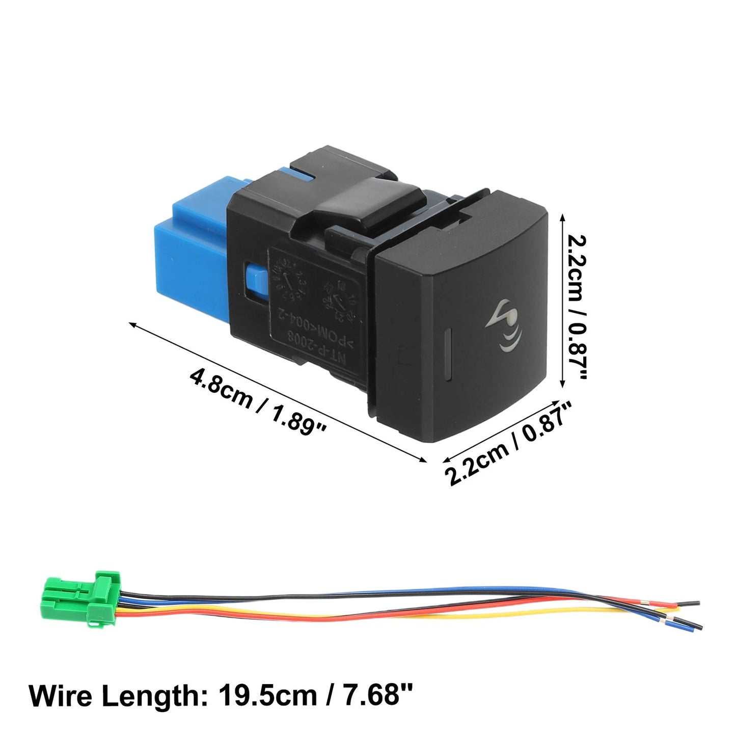Hole Expansion Port Switch with Wire for Toyota Vehicles (1 Pcs)