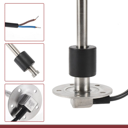 Fuel Sending Unit and Gauge Kit 0-190ohm 400mm for Boat Car Truck