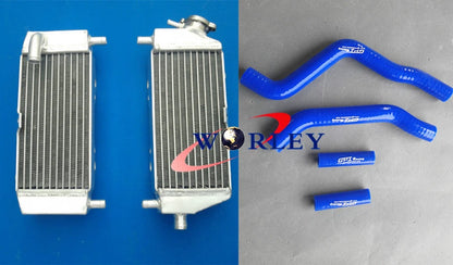 Aluminum Radiator with Green Hose for Kawasaki KX125 (2003–2008)