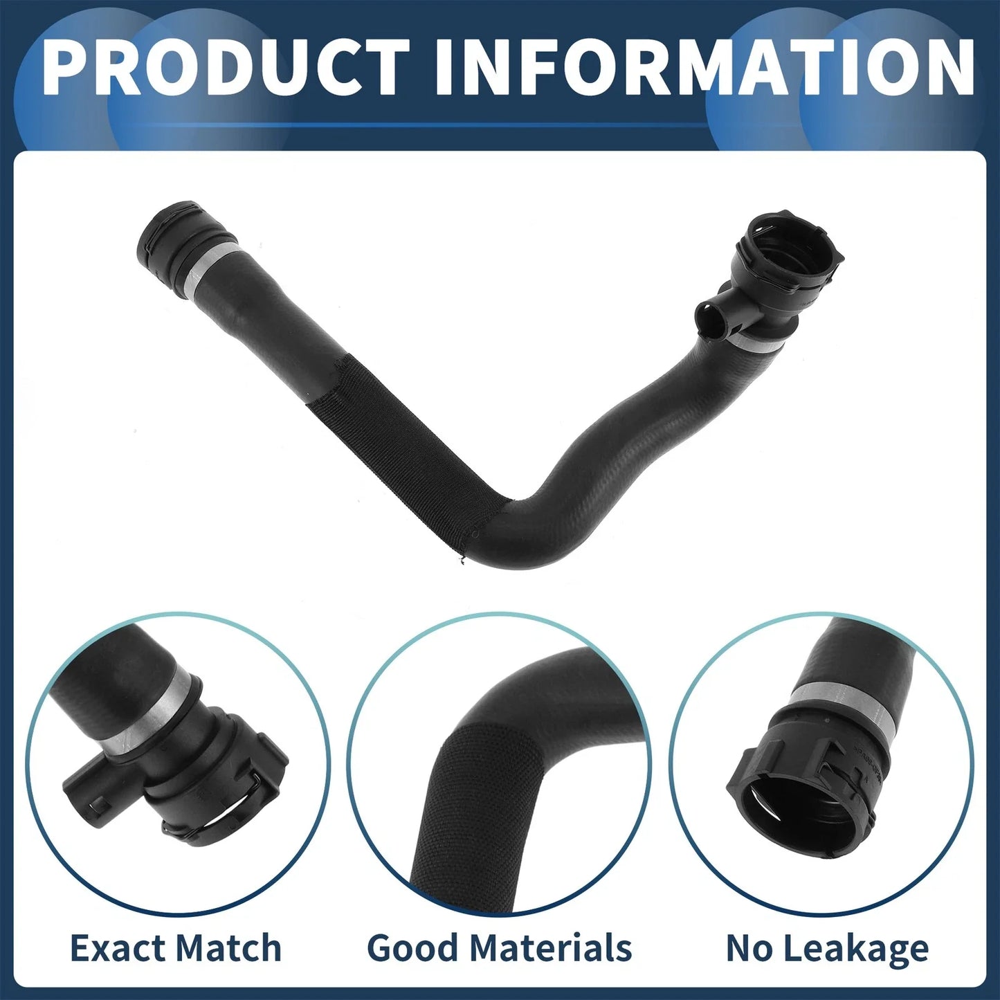 Radiator Coolant Hose for BMW 540i (1999-2003) 740i/740iL (1998-2001)