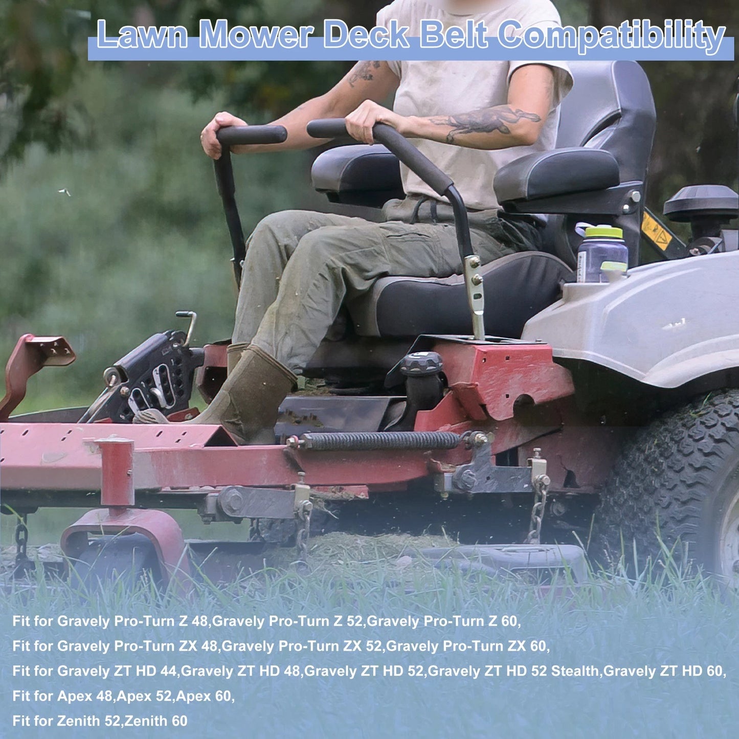 Lawn Mower Deck Belt for Gravely Pro-Turn Z 48 (No.07225600)