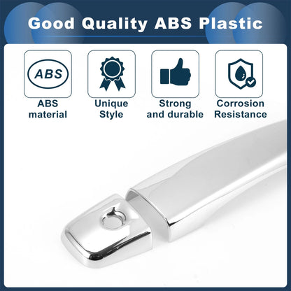 Car Door Handle Cover Trim for Nissan Rogue (2014–2020) - Silver Tone