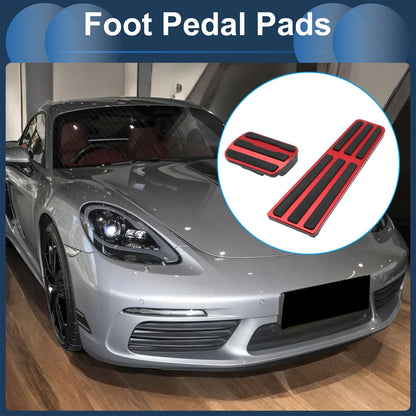 2 Pcs Automatic Foot Accelerator Pedal Covers for Porsche 718/911 (2016–2023)