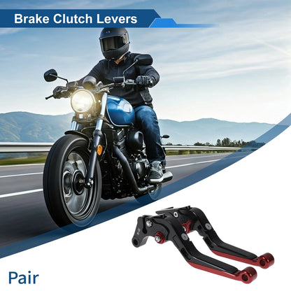 Adjustable Brake Clutch Levers for Suzuki GSXR150 (2017–2020) Black Red