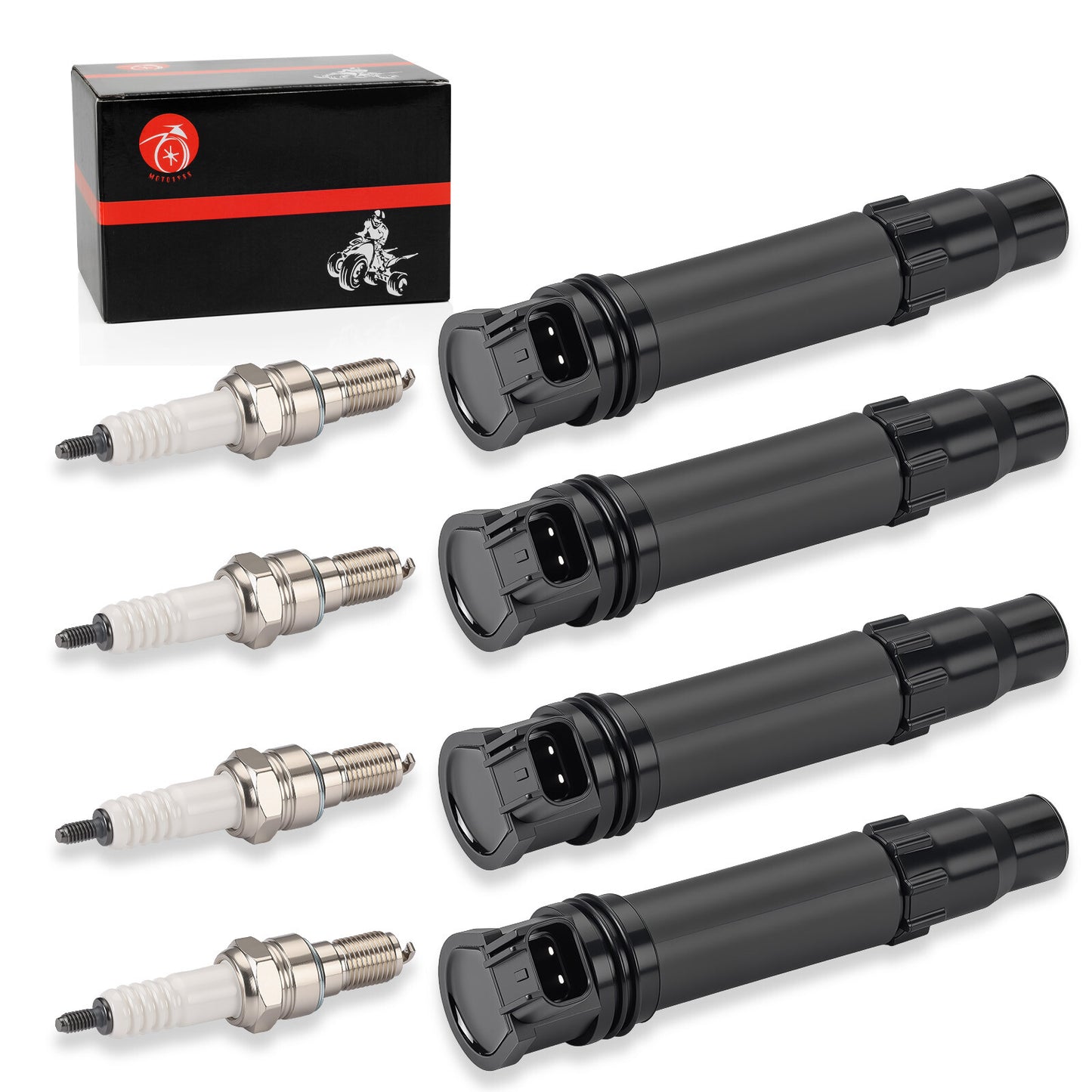 Set of 4 Ignition Coils for Honda CBR600RR (2007–2024) w/Iridium Spark Plug