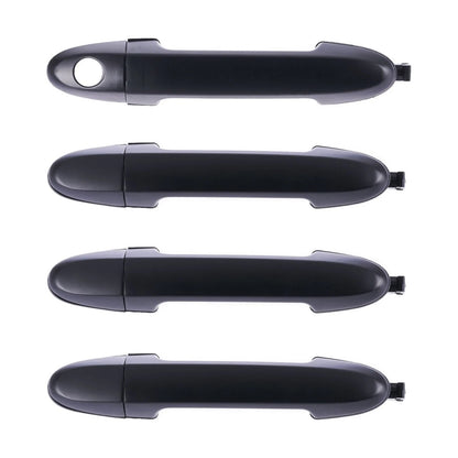 Set of 4 Outer Door Handles for Hyundai Santa Fe (2005–2012) Black