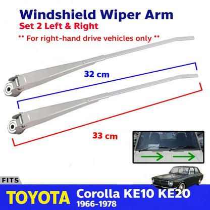 Windshield Wiper Arm L+R (RHD Fits Toyota Corolla KE10 KE20 Sedan 1966-78 D07