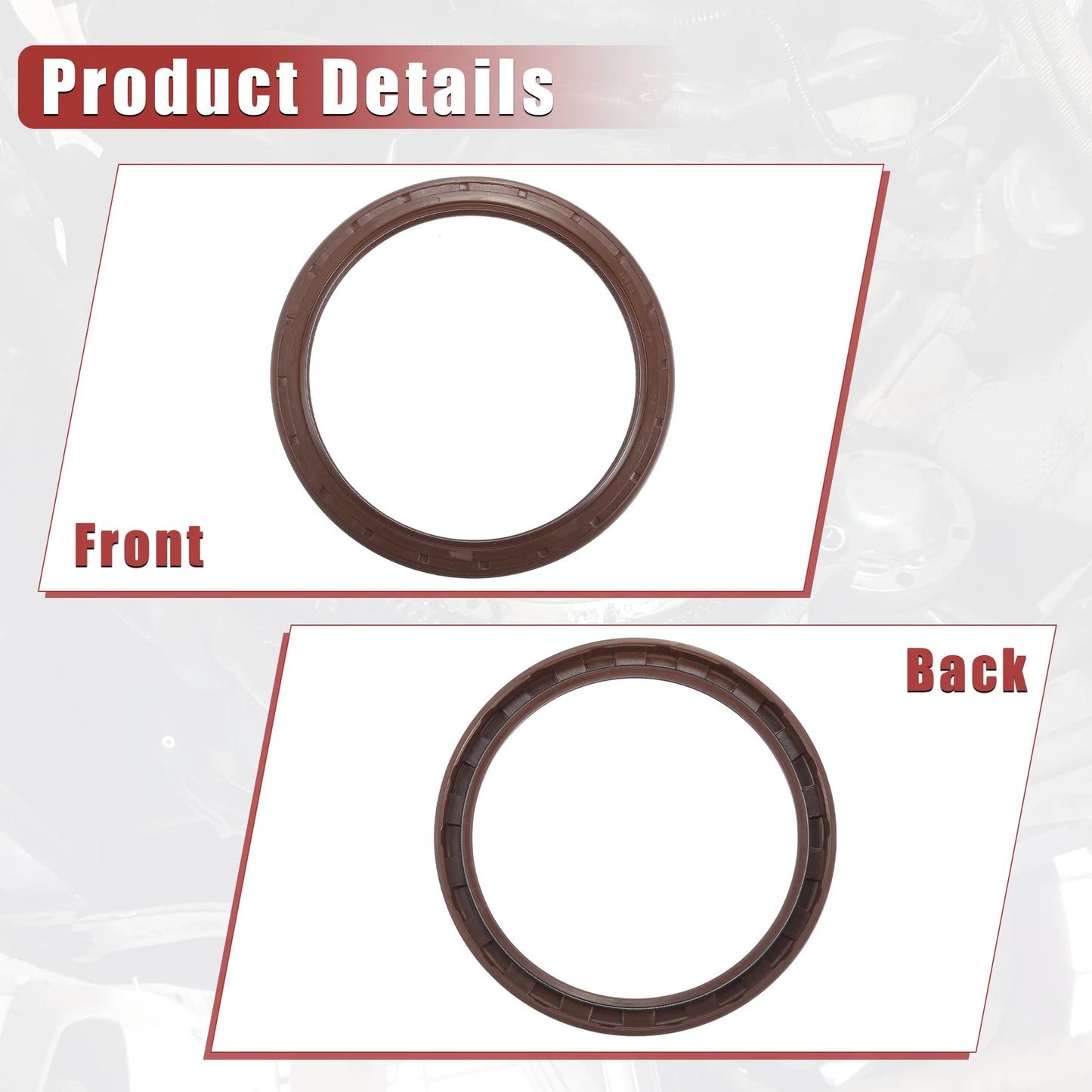 2pcs Oil Pump Rear Crankshaft Seal for Toyota Tacoma (1995–2000) No. 9031188003