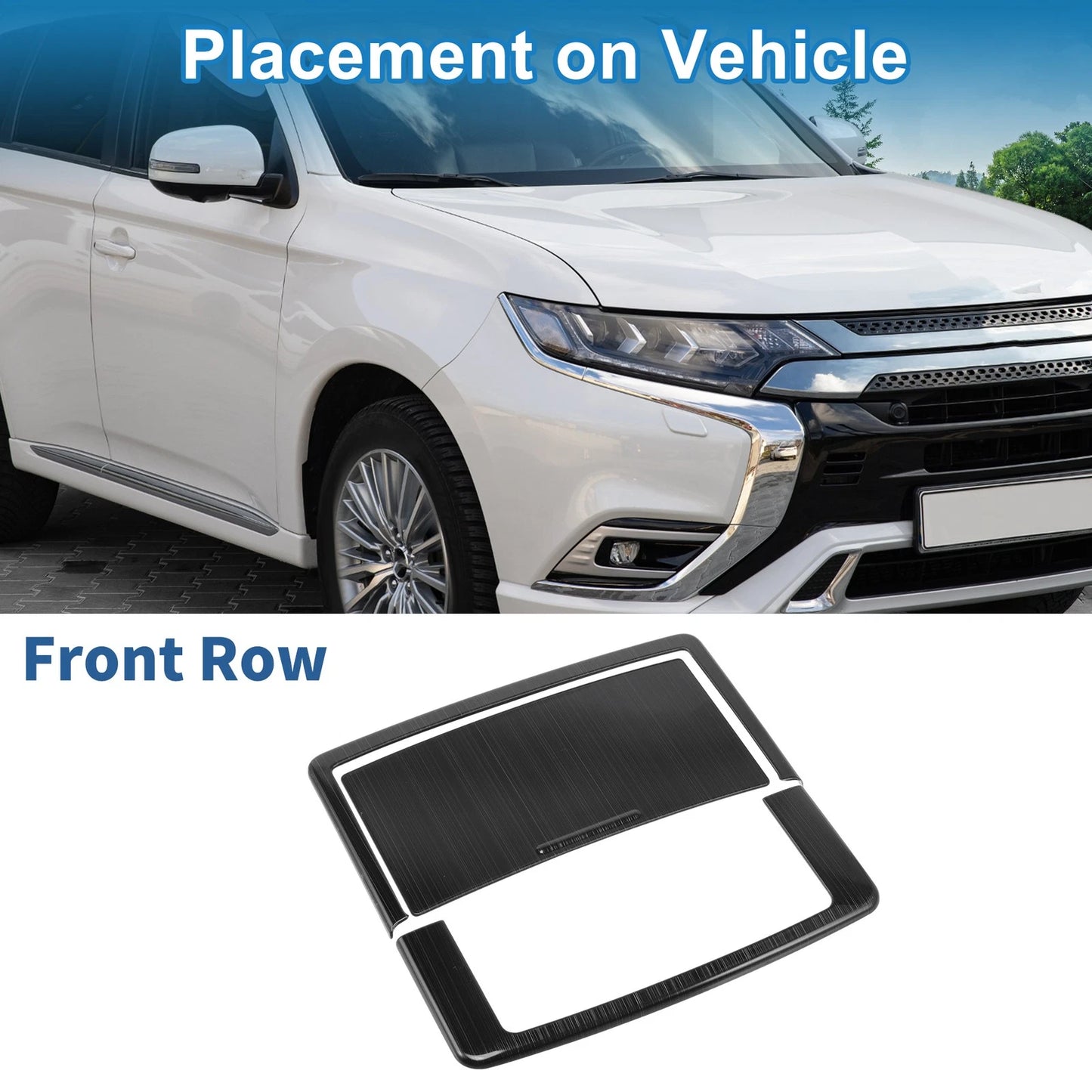 Set of 2 Headlight Trim Bezels for Mitsubishi Outlander (2022–2024) ABS