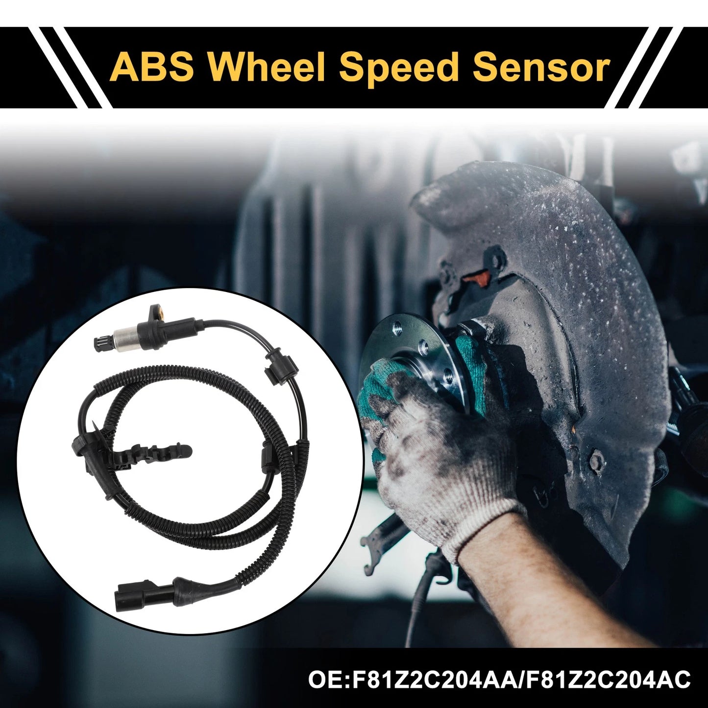 ABS Wheel Speed Sensor No.F81Z2C204AA for Ford F-350 Super Duty (1999–2004) Front Right