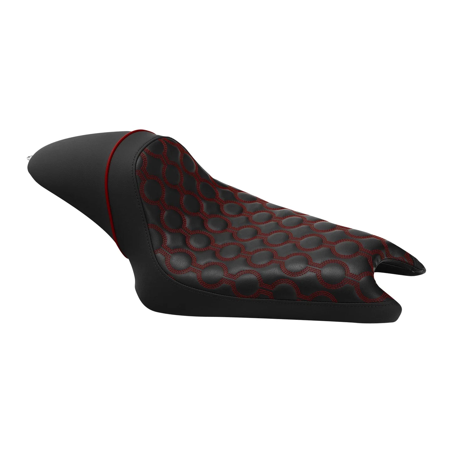 Black Red Driver Passenger Seat for Harley Sportster 883 1200 (2004-2022)