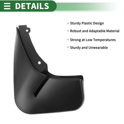 Mud Flaps Splash Guards for Ford Fiesta (2013–2018) W/ Mount Accessories