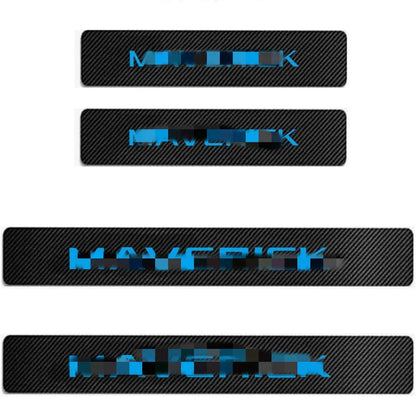 4X PU Door Sill Pedal Protector Plate Cover for Ford Maverick (2022–2023)