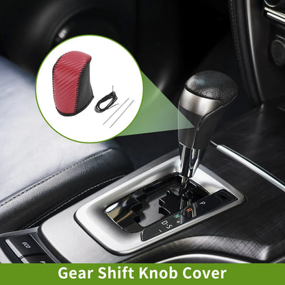 Dodge Journey Gear Shift Knob Cover 2011-2020 Red Carbon Fiber