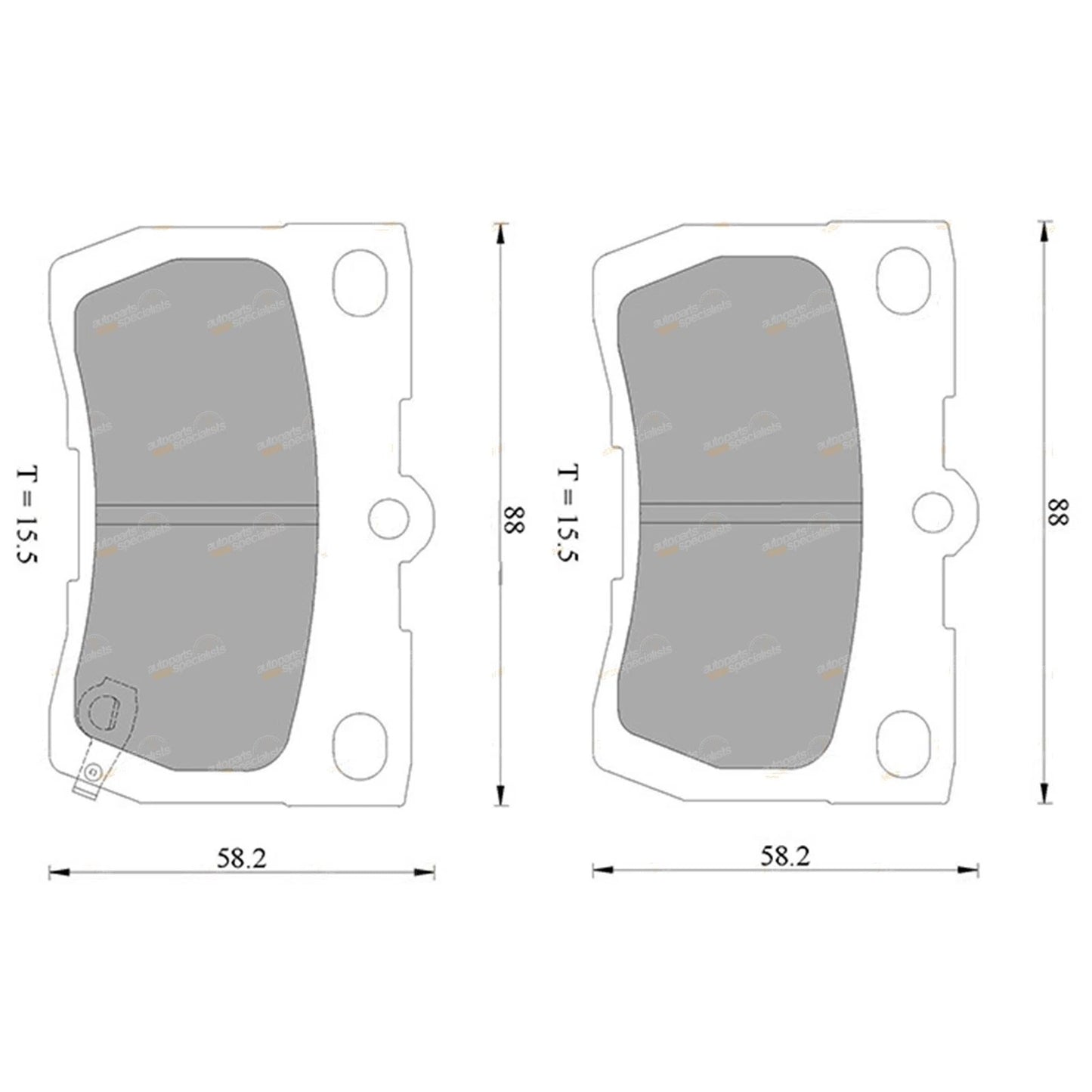 Rear Disc Brake Pad for Lexus GS430 (2005–2007)