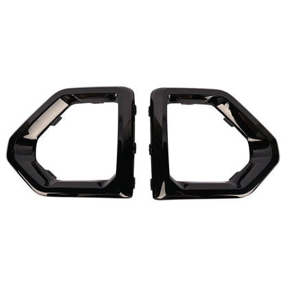 Gloss Black Front Fog Lamp Outer Bezel Cover for GMC Sierra (2019–2021)