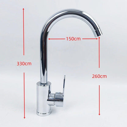 Durable Hot&Cold Stainless Steel Faucet Sink Mixer Sprayer Single-Handle