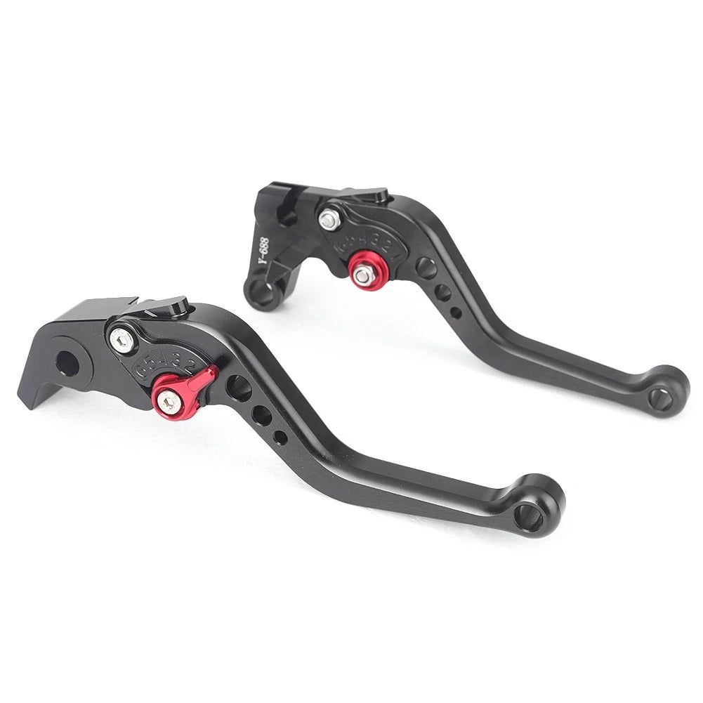 2X Short Brake Clutch Levers for Yamaha R6S (2006–2007) Black Red