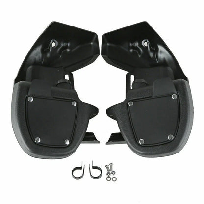 Black Lower Vented Fairing Engine Guard Crash Bar for Harley Road King (09-13)