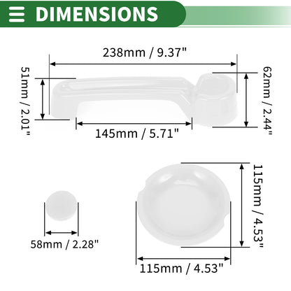 Set of 2 Exterior Door Handle Covers for Jeep Wrangler JK (2007–2017) ABS White