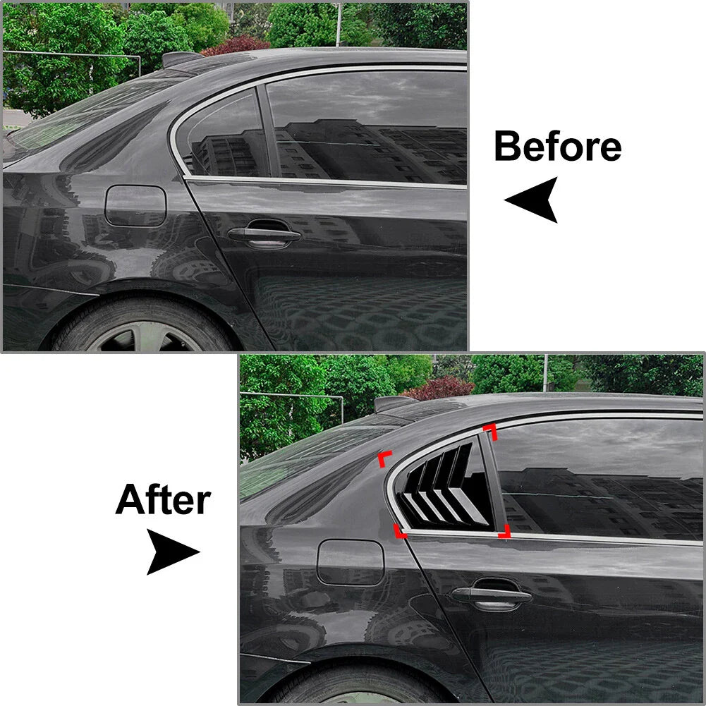 Rear Window Shutter Louver Cover Trim for BMW 5 Series E60 E61 (2004-2010)