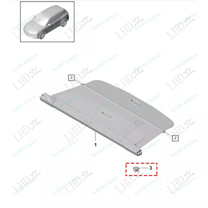 Trunk Cargo Cover Bearing Block Support for Porsche Cayenne (2018–2023)