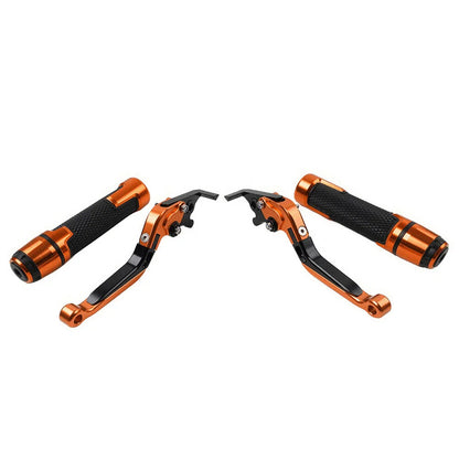 Orange Extendable Brake Clutch Lever Grip Set for Yamaha YZF R3 MT-03 (2015-2023)
