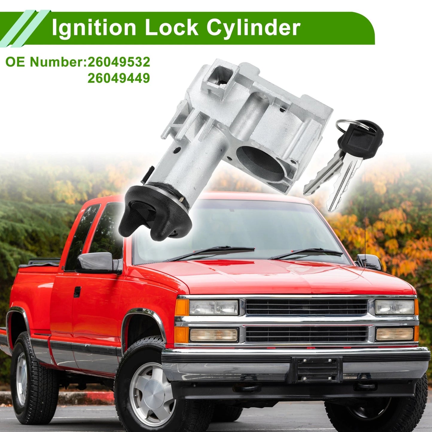 Ignition Lock Cylinder for Chevrolet C1500/C2500 Suburban (1998–1999) 924-893/924-720