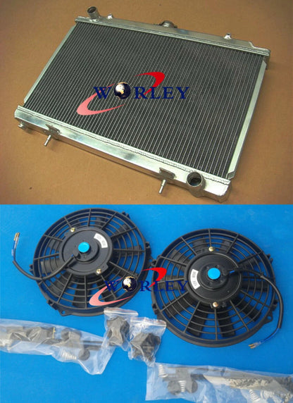 All Aluminum Radiator with Shroud and 2 Fans for Nissan Silvia S14 S15 (1995–2002)