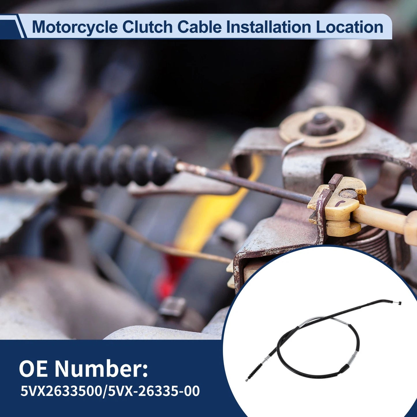 Clutch Cable No.5VX2633500 for Yamaha FZ6 600 S Fazer (2004–2008)